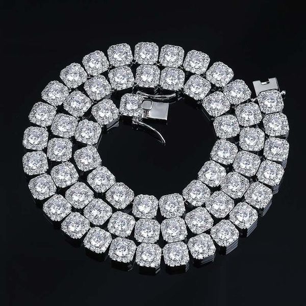 

hip hop ожерелья мужская мода оценка качества bling 10 мм циркон ожерелье цепи изысканный роскошные золото 18k теннис ожерелья ювелирных изд, Black