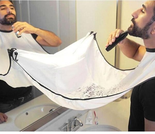 

man bathroom apron black and white beard apron hair shave for man waterproof floral cloth household cleaning protecter