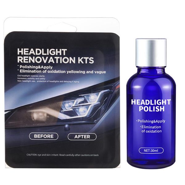 

1set 30ml car headlights refurbished agent repair fluid tools for headlights renovation car polishing care