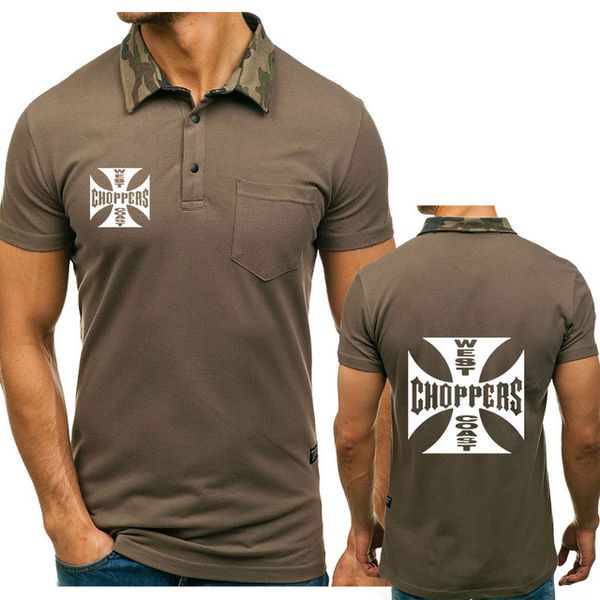 

summer men's polo shirt for west coast printed short sleeve male casual cotton mens polo shirt short sleeve cotton mens teek