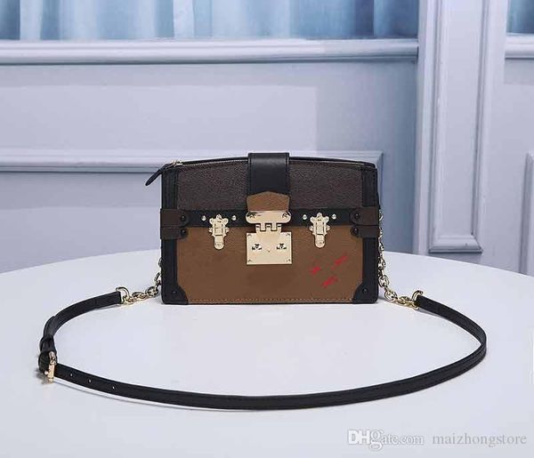 

designer luxury handbag purse l flower pattern trunk clutch m43596 chain shoulder strap crossbody women designer bags