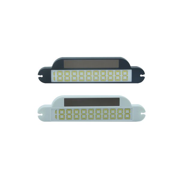 

white/black car temporary parking mobile phone number plate solar energy luminous electronic display card