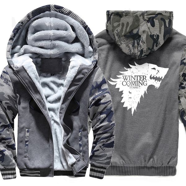

men thicken hoodies fashion camouflage sleeve jacket men's sweatshirts warm casual coat autumn winter is coming, Black