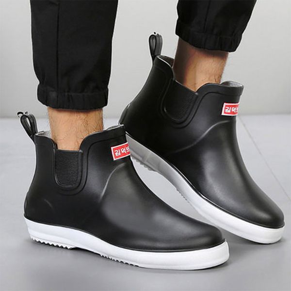 

outdoor fashion boots prevent slippery rain low cylinder boots men's fashion men's shoes waterproof shoes water d20