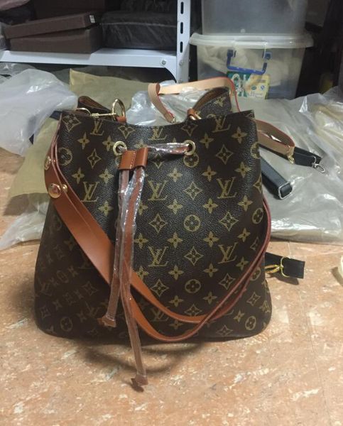 

2018NEONOE сумки на ремне Noé кожаное ведро сумка женщины известных брендов дизайнерские сумки высокое качество цветочная печать сумка через плечо кошелек TWIST