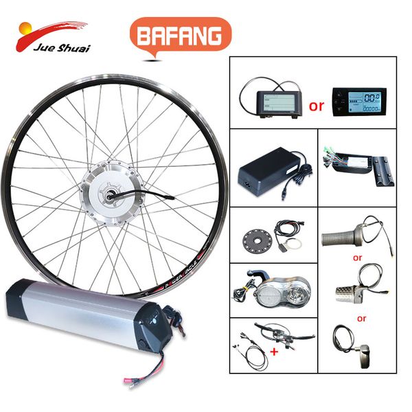 

bafang 36v 250w 350w 500w electric bicycle conversion kit 10a lithium battery front motor wheel 26inch 700c e bike kit motor, Silver;blue