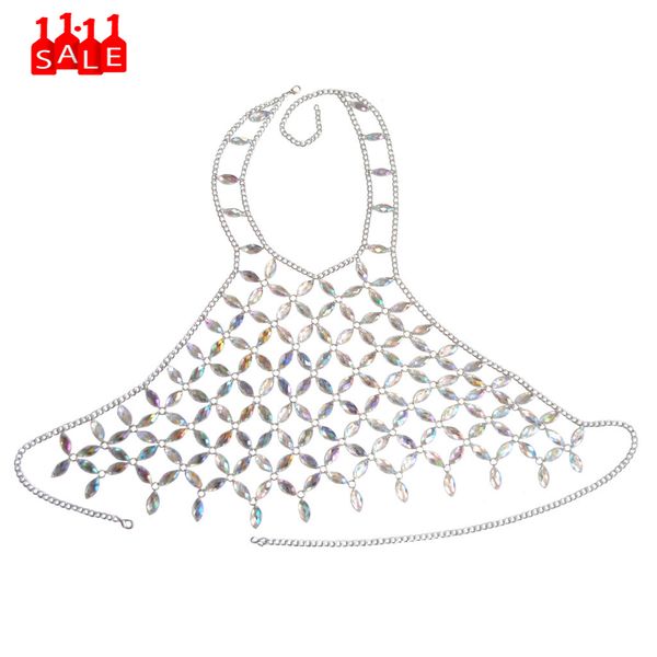 

colorful acrylic clothing chain multilayer gold necklace lady jewelry women necklace fashion multilayer pendant #zc, Silver