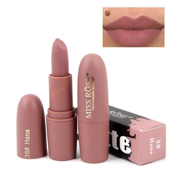 

new miss rose lipstick matte waterproof velvet lip stick 18 colors red brown pigments makeup matte lipsticks beauty lips