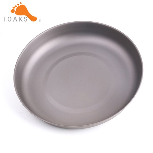 

toaks plt-190 ultralight titanium plate outdoor camping cookware dishes eco-friendly kitchenware dinnerware tray 61g d190mm