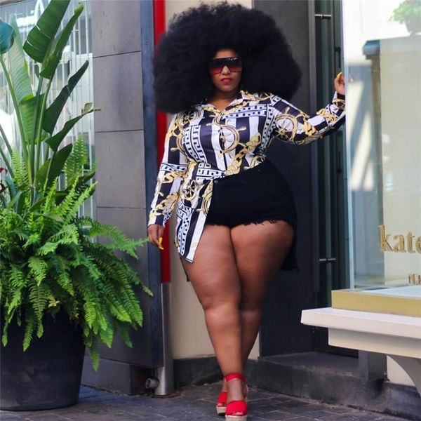 

сексуальная плюс размер платья кнопка отворот шеи с длинным рукавом одежда печати панелями женская рубашка платья повседневные, Black;gray