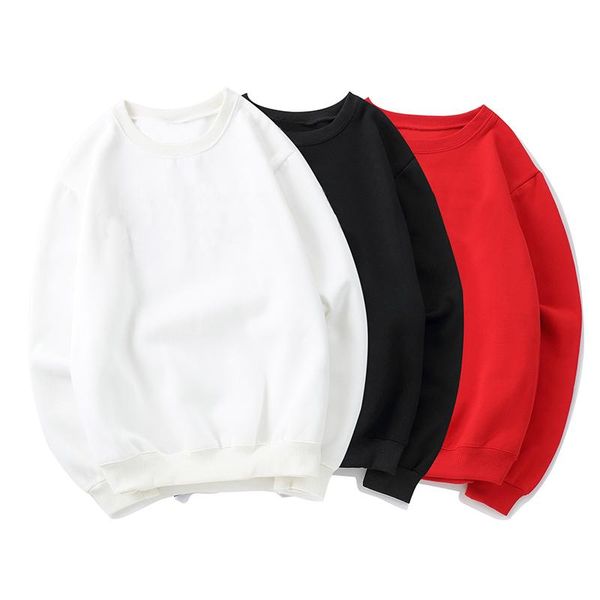 

luxury mens designer hoodies men women print hooded sweatshirt cotton casual round neck hoodie 3 colors, Black