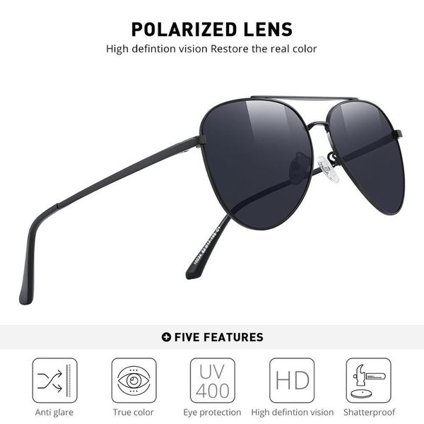 

pilot merrys classic design men sunglasses hd polarized sun glasses driving fishing eyewear for men women uv400 protection s8134 ch01, Blue
