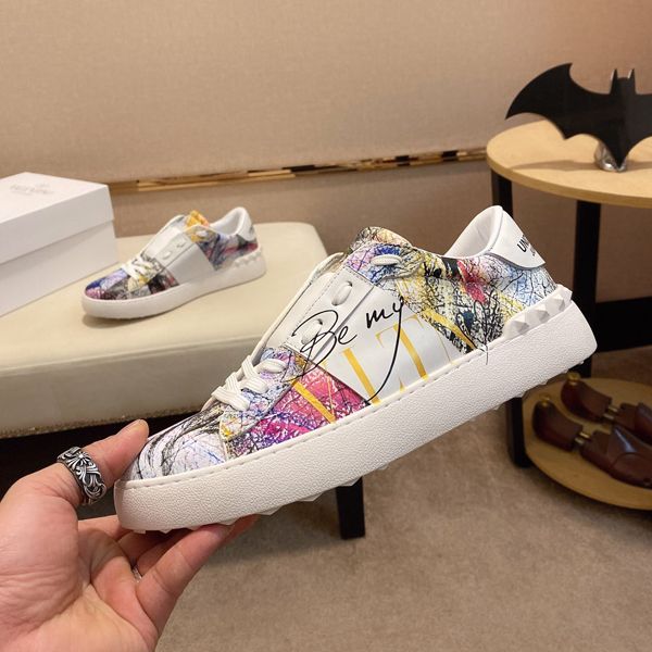 

fashion designe r luxury red bottom men's shoes women's casual studded shoes dress party casual sneakers sportswear 35-46, Black