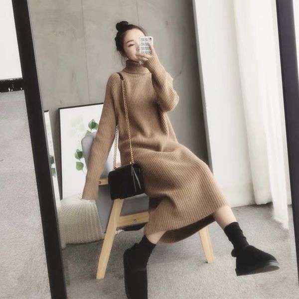 

sweater women pullover turtleneck women's plus size winter sweater for women warm thick casual female knitted long sweaters, White;black