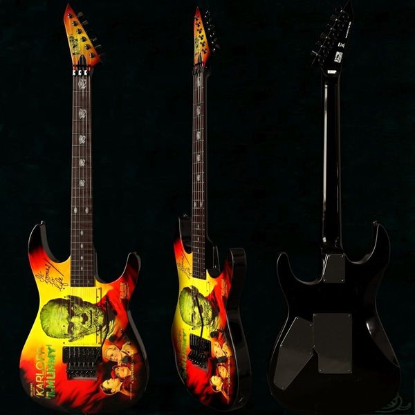 Guitarra elétrica KH-3 modelo de guitarra Kirk Hammett Karloff Mummy 3D