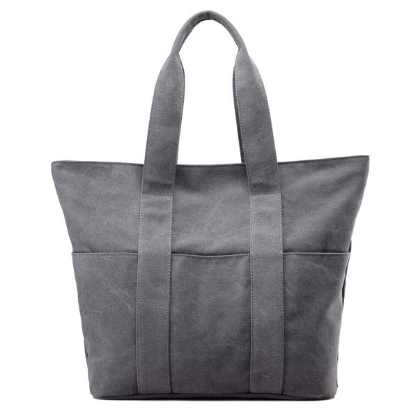 

large capacity soft material ladies canvas handbag multi-function leisure travel classic shopping simple wild handbag