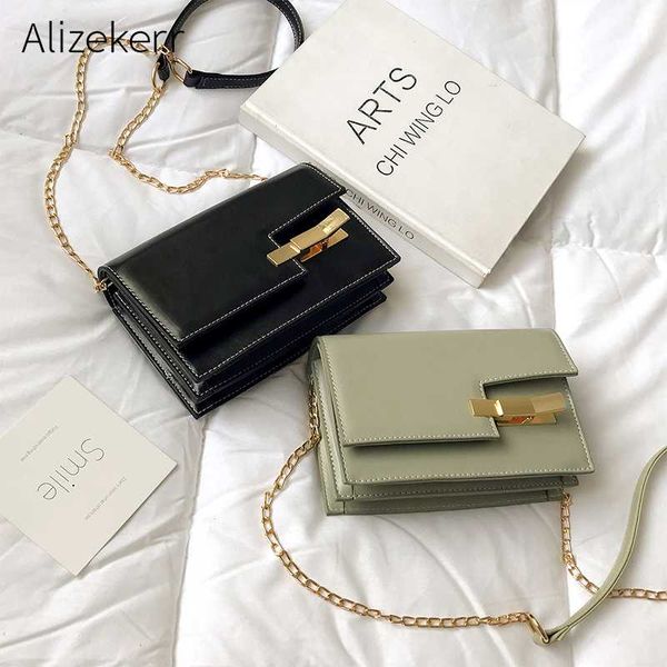 

new korean fashion shoulder bag women summer personality clip chain simple small messenger bag female bolso mujer