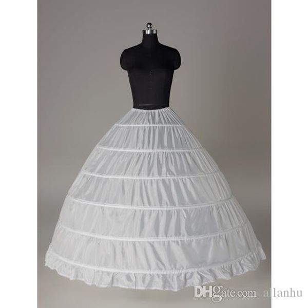 2018 En stock Robe De Bal Jupon Pas Cher Blanc Noir Crinoline Jupon Robe De Mariée Slip 6 Cerceau Jupe Crinoline Pour Quinceanera294W