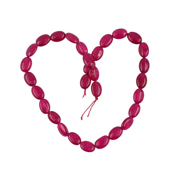 

9x13mm natural smooth ruby red jade gemstone 3d oval loose beads strand 15