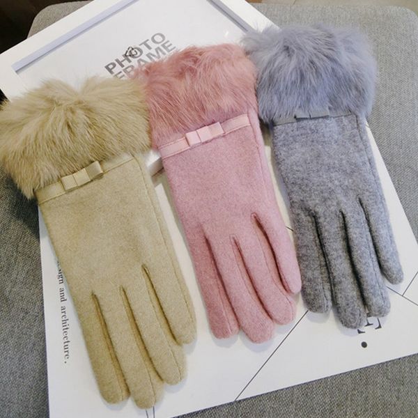 ladies wool mittens