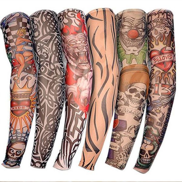 Acheter Manchon De Tatouage Sans Soudure Manchette De Bras Floral Manchon Vert Homme Et Femme Tour Dété Conduite Bras Crème Solaire De 3417 Du