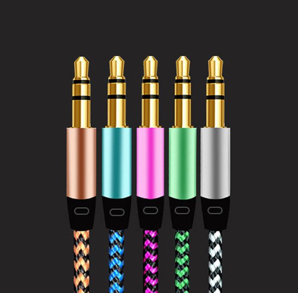 

3.5 mm jack audio cable 3.5 male to male stereo auxiliary cord for iphone car mp3 mp4 headphone speaker aux cable