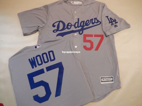 

baseball la #57 alex wood alternate shirt jersey gray mens stitched jerseys big and tall size xs-6xl for sale, Black;blue