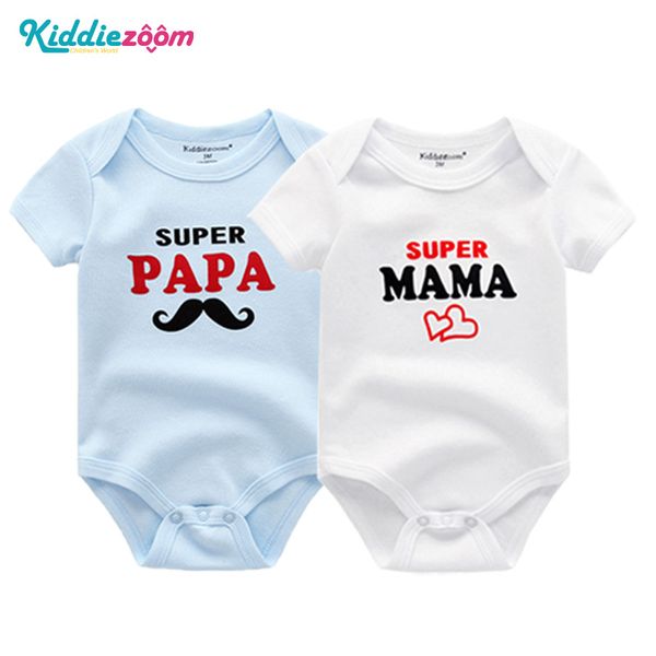

2 шт./лот 2020newborn baby parentage clothing baby girl boy унисекс с коротким рукавом хлопок детская одежда i love mamapapa design, Blue