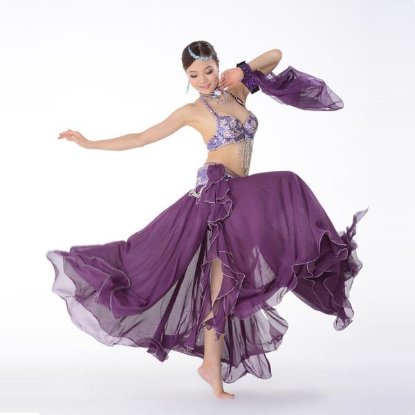 

belly dance costume performance belly beading cloth for women dance costumes bra, belt, skirt clothing sets, Black;red