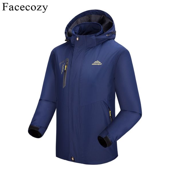 

facecozy 2019 new men women's outdoor softshell hiking jackets male spring summer trekking camping clothing for climbing fishing, Blue;black