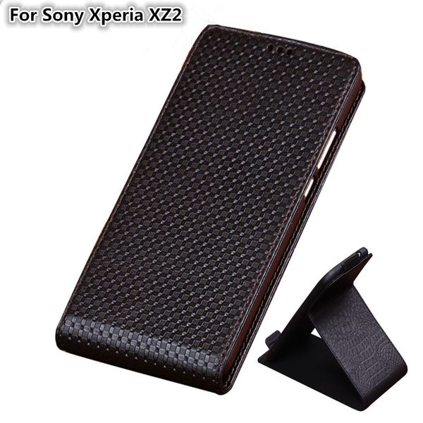 Qx03 Luxury Genuine Leather Vertical Phone Case For Sony Xperia