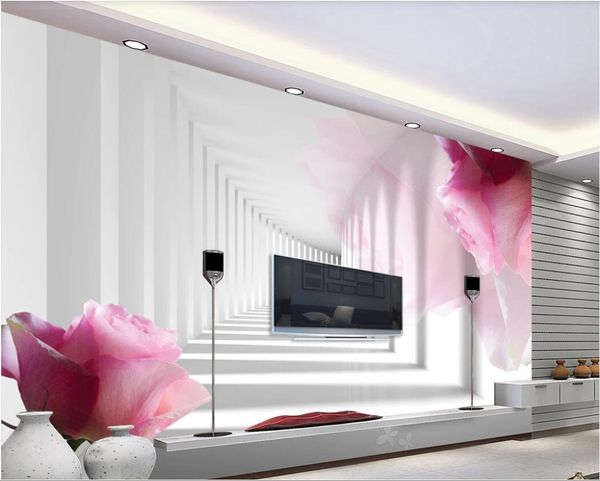 

3d room wallpaper custom p mural 3d space beautiful rose flower background wall home decor wall art pictures wallpaper for walls 3 d