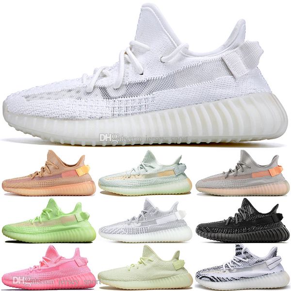 

kanye west 35o v2 static reflective gid glow in the dark mens running shoes hyperspace true form women men sports designer sneakers, White;red