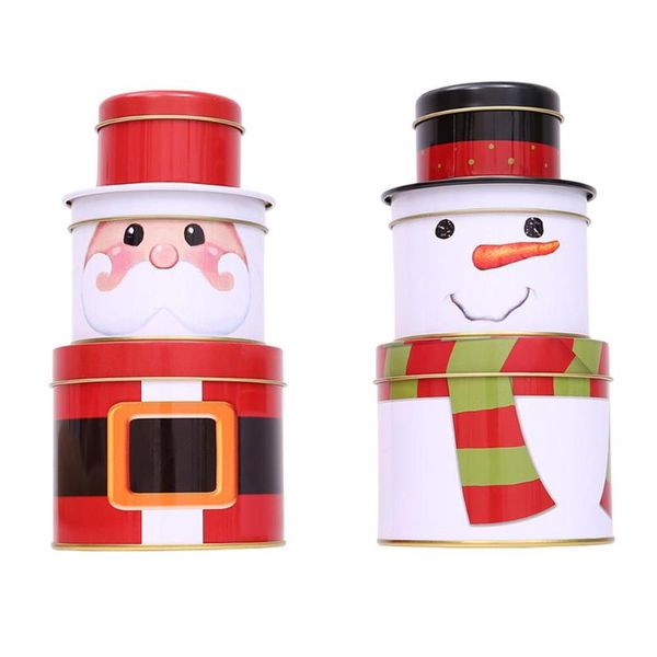 

3 layers detachable christmas candy can gift box cookies tinplate box children sugar deskorganizer christmas decoration