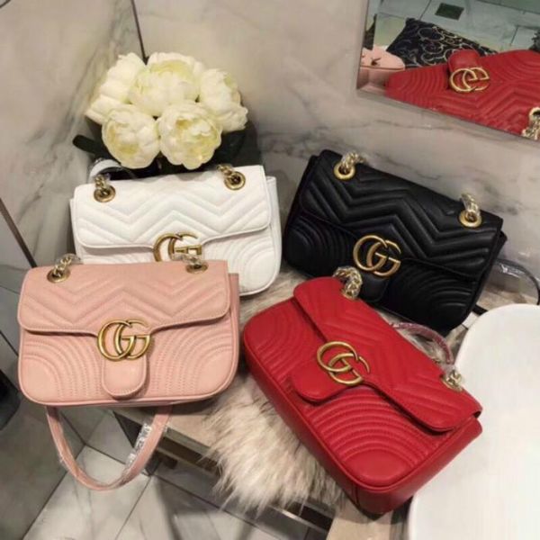 

designer women pu leather fashion small gold chain bag cross body pure color handbag shoulder messenger bags
