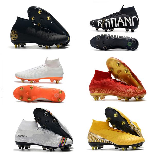 

new arrived mens fg cleats mercurial superfly vi elite superfly 6 outdoor high ankle soccer shoes cr7 se mercurials football boots cleats