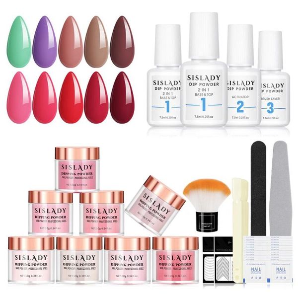 

sislady 10мл погружение ногтей порошок natural dry nail art decoration пигмент пыли сила продолжительный gradient французский маникюр набор
