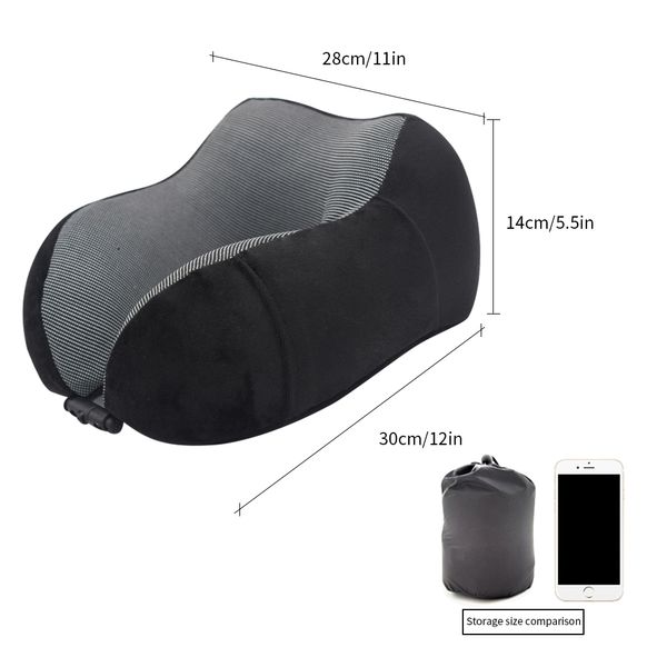 

travel pillow u-shape memory foam neck pillows relieve pressure headrest comfortable sleep home textile with storage bag