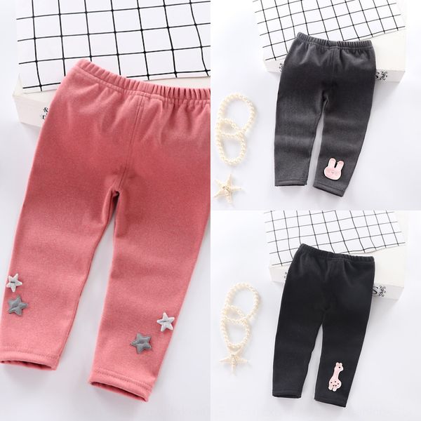 

girls all-match leggings 2019 velvet tight tight pants children's sports children's small pants, Blue