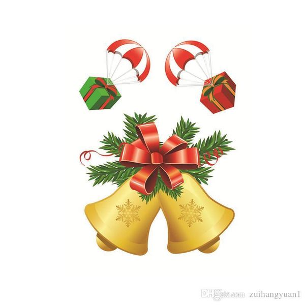 

2019 christmas wall stickers snowflake santa claus window glass elk gift sticker mural for kids room door home shop decor happy new year