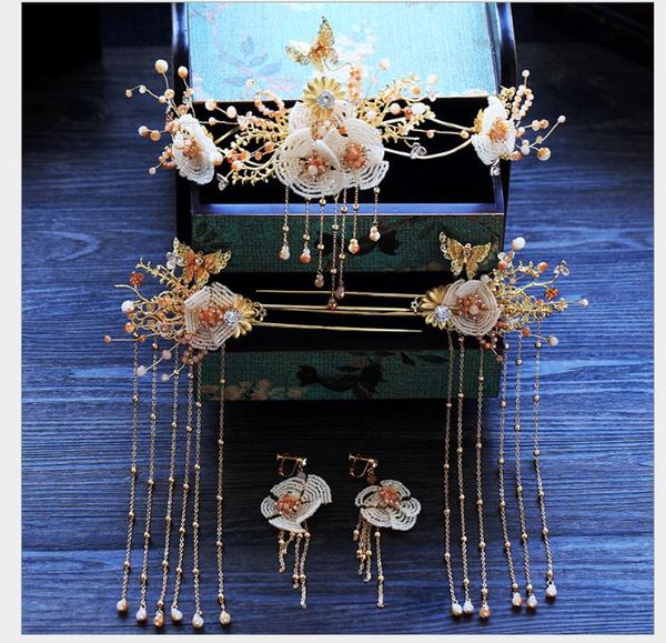 

new chinese headwear retro modeling marriage jewelry accessories, Slivery;golden