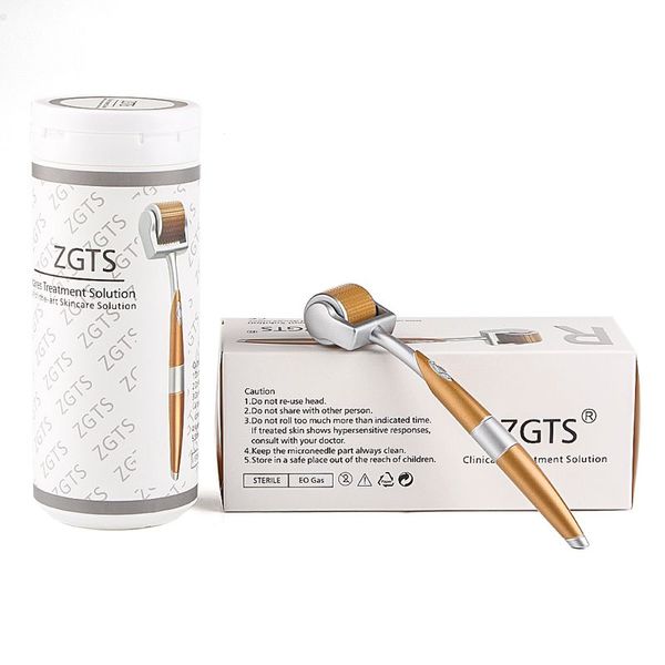 ZGTS Titanium Aloy Microneedle Derma Roller Wrinkle Acne Cure Cuidados com a pele com 192 agulhas dermaroller CE