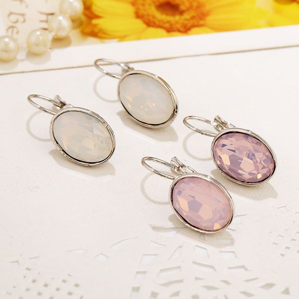 

wholesale- earrings fashion boutique zircon crystal french earrings set with drill environmental protection earrings jewelry, Golden