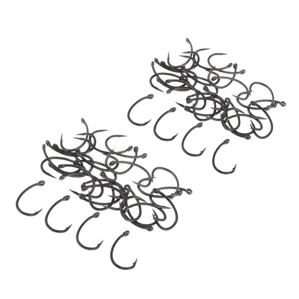 

60pcs high carbon steel fishing hooks barbed hooks circle hooks