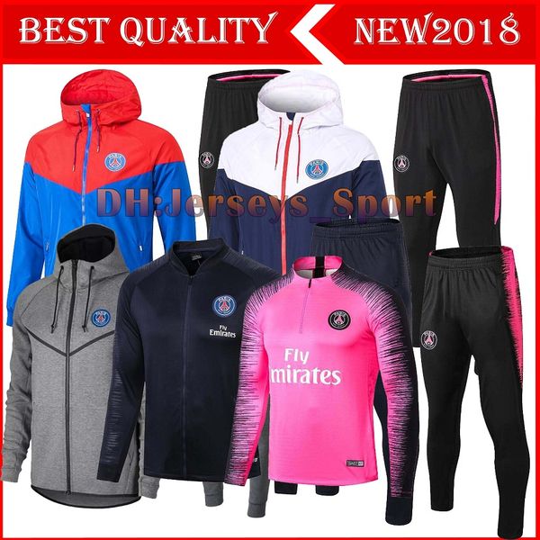 

P g black long leeve jacket uit kit occer jer ey p g training uniform 2018 19 pari aint germain football uit jacket pant