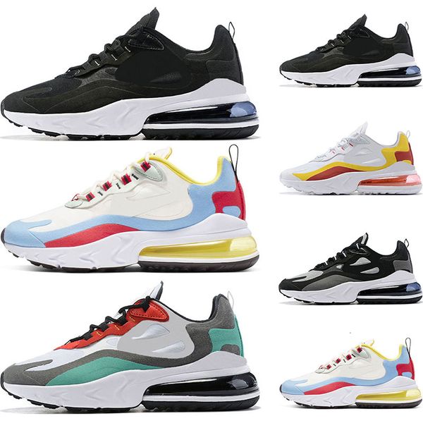 

new arrival react men running shoes bauhaus optical triple black fashion mens trainers breathable sports sneakers size 40-45