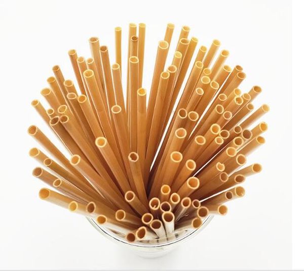 

100pcs / pack 20cm natural wheat straw environmentally friendly straw bar kitchen accessories portable drinking straws