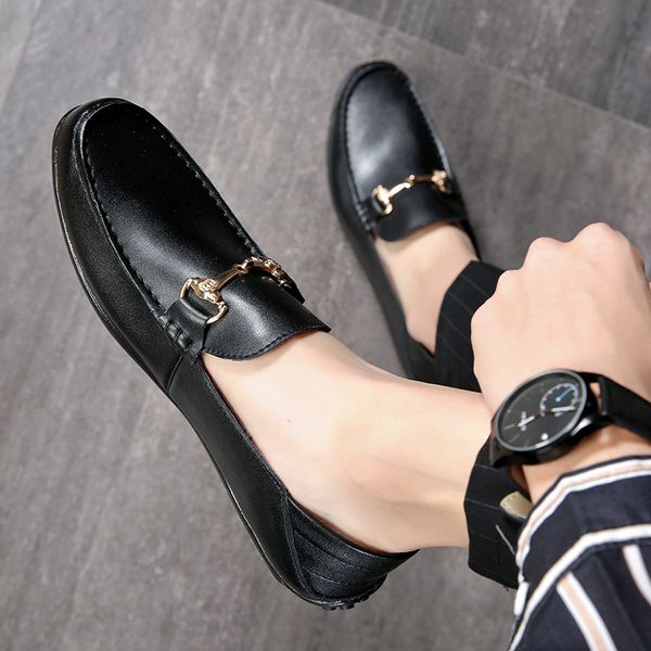 

men dress shoes plus size 38-48 men business flat mesh shoes, Black