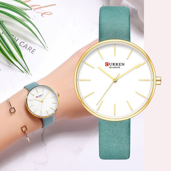 

women's fashion watch casual simple waterproof ultra thin ladies watch round fashion belt ladies quartz, Slivery;brown