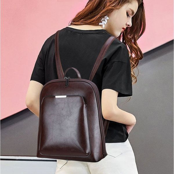 

2020 new korean version of fashion shoulder bag ladies cute casual modern backpack women's school bag